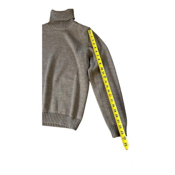 Zanone Men's Wool Turtleneck Neck Mid Gauge Ribbed Knit Brown Small 48 | Slowear - Picture 3 of 10